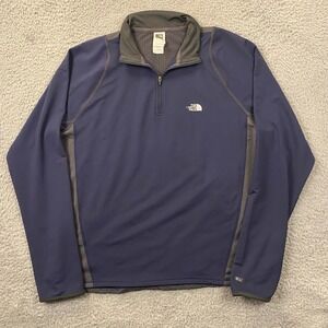The North Face Jacket‎ Mens L 1/4 Zip Pullover Flight Series Waffle Grid Fleece